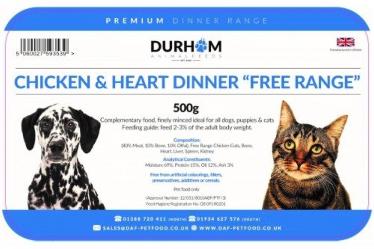 DAF - Chicken & Heart Dinner - 500g