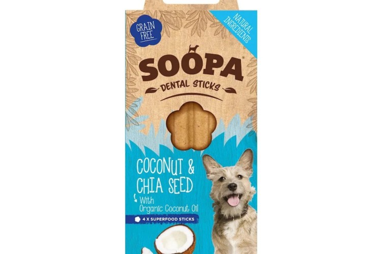 Soopa - Coconut & Chia Seed Dental Sticks 100gm