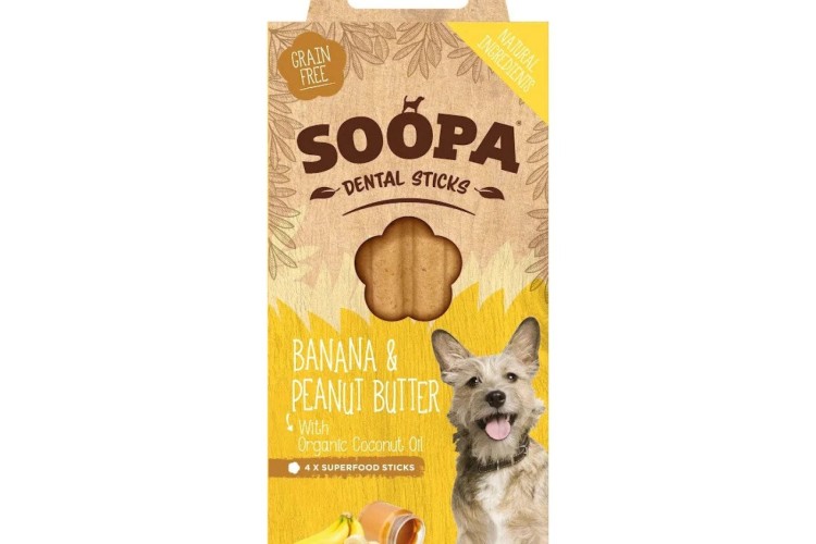 Soopa - Banana & Peanut Butter Dental Sticks 100gm